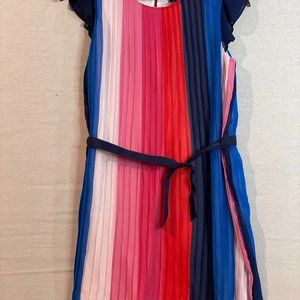 Tommy Hilfiger Kids Pleated Sleeveless Dress Girl's Dress Multicolors Size 16
